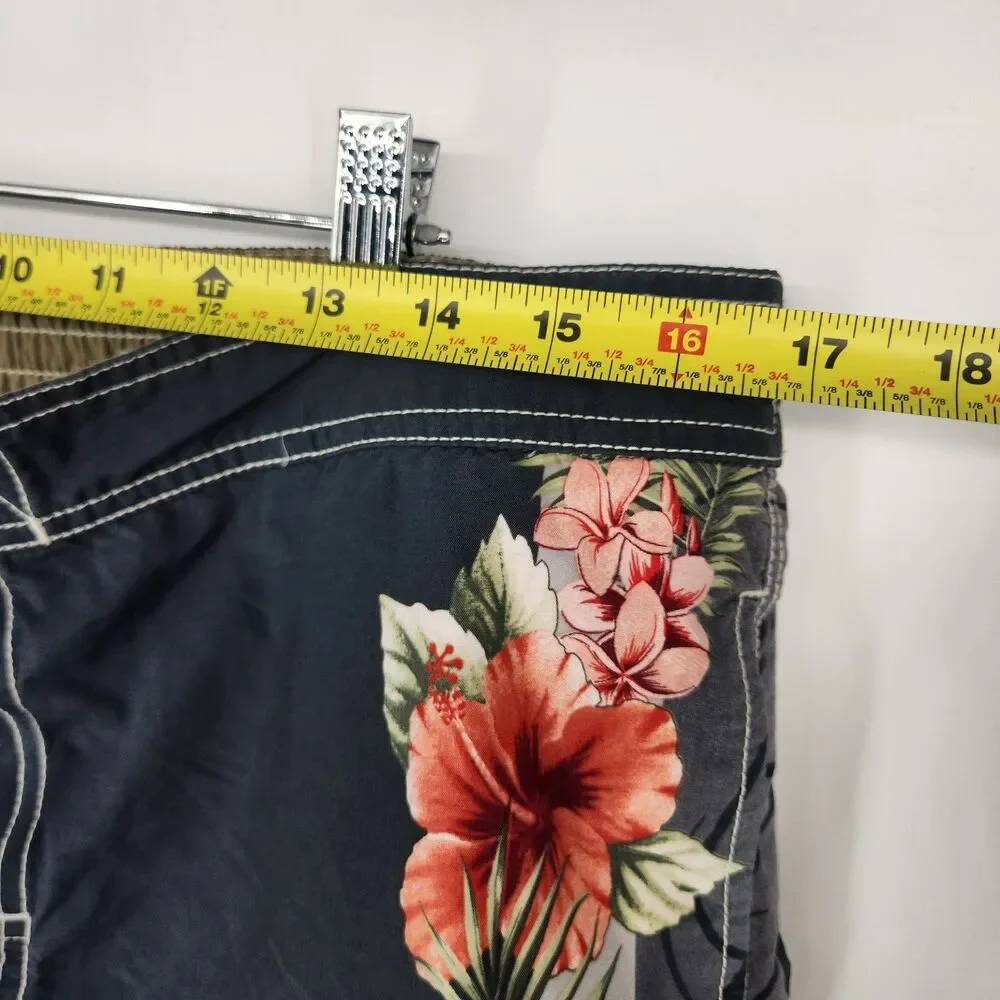 Tommy Bahama Navy Blue Large Floral Lined Swimming‎ Trunks